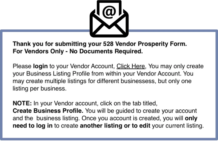 Vendor 101 Email